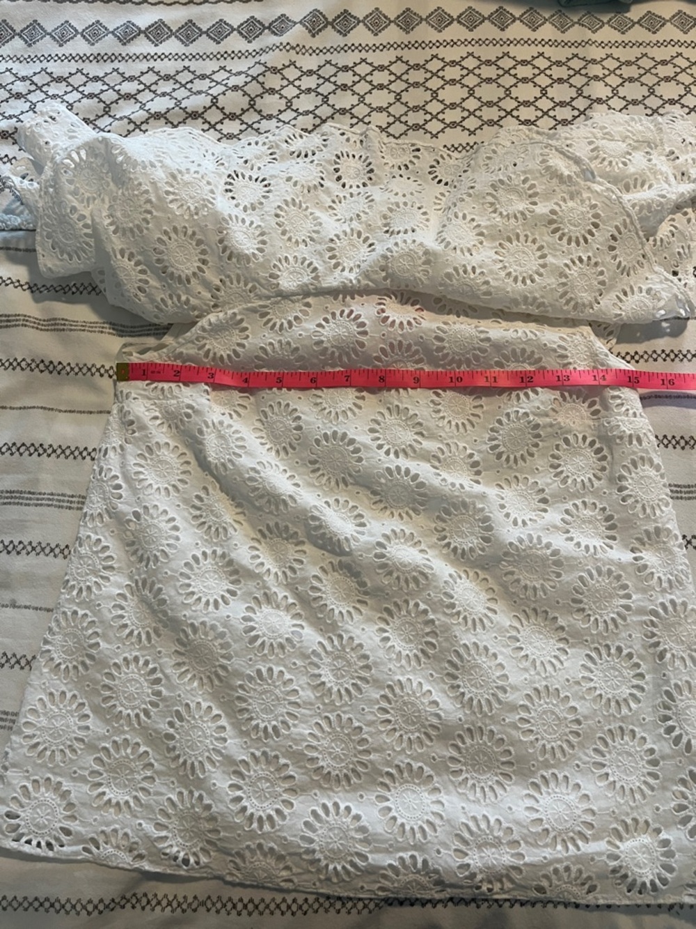 Lilly Pulitzer Trixie White One-Shoulder Eyelet Ruffle Top - Size XXS - Picture 8 of 9